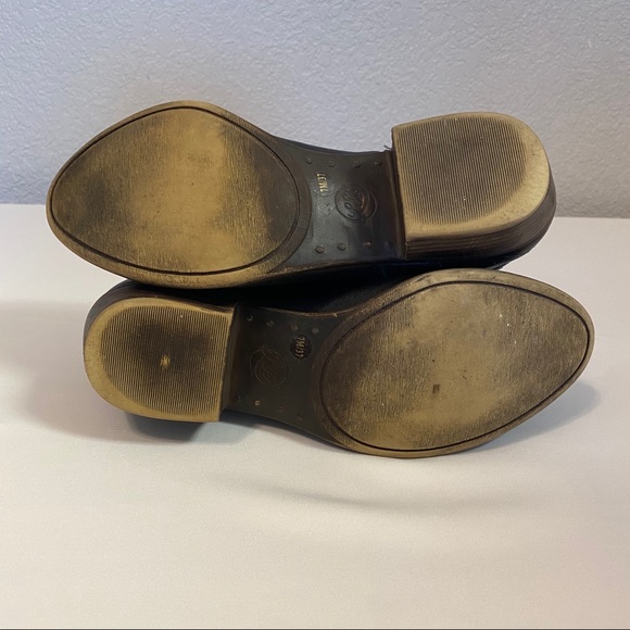 Lucky Brand Black Leather Basel Ankle Booties Sz 7 - Picture 5 of 9